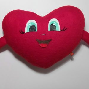 М'яка іграшка-подушка ручної роботи "Чарівне серце", червоне