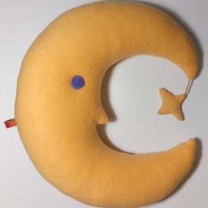 М'яка іграшка-подушка ручної роботи "Місяць із Зіркою"