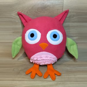 М'яка іграшка-подушка ручної роботи Совеня Хоп-Хоп