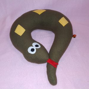 М'яка іграшка-подушка ручної роботи Змійка