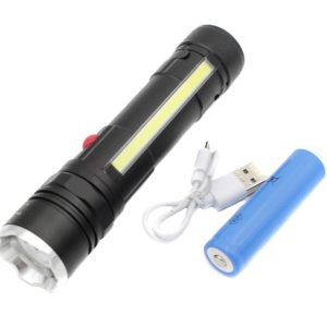 Ліхтар ручний WD222/T6-26, акумулятор 18650, microUSB, zoom