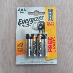 Батарейка лужна Energizer ALKALINE POWER LR03/AAA, блістер 4 шт.