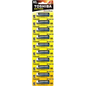 Батарейки лужні TOSHIBA ALKALINE HIGH POWER LR6/AA, блістер 10 шт