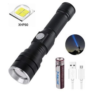 Ліхтар ручний BL-P611-P50, акумулятор 18650, microUSB, zoom