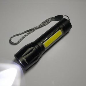 Ліхтар компактний акумуляторний Police/Bailong BL-511-XPE+COB, microUSB, алюміній