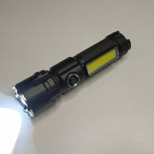 Ліхтар ручний BL-213-XPE+COB, microUSB, zoom, пластиковий