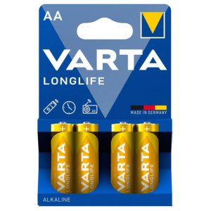 Батарейка лужна VARTA LongLife AA/LR6, блістер 4 шт.