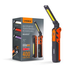 Робочий акумуляторний ліхтар VIDEX VLF-M044UV (COB + UV, 18650, Type-C)