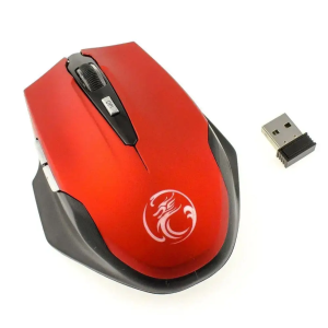 Миша бездротова iMICE G-1900 безшумна ергономічна (1600 DPI) USB 2.4 G wireless, RED