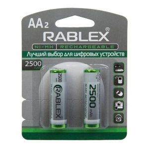 Акумулятори Rablex HR6/AA 1.2V 2500 mAh NI-MH (2шт на блістері)