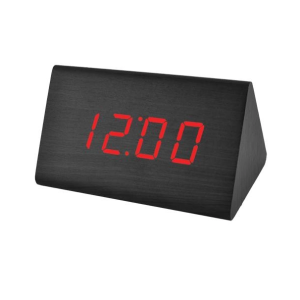 VST 868-1 Годинник мережевий, темне дерево з червоною підсвіткою (USB)
