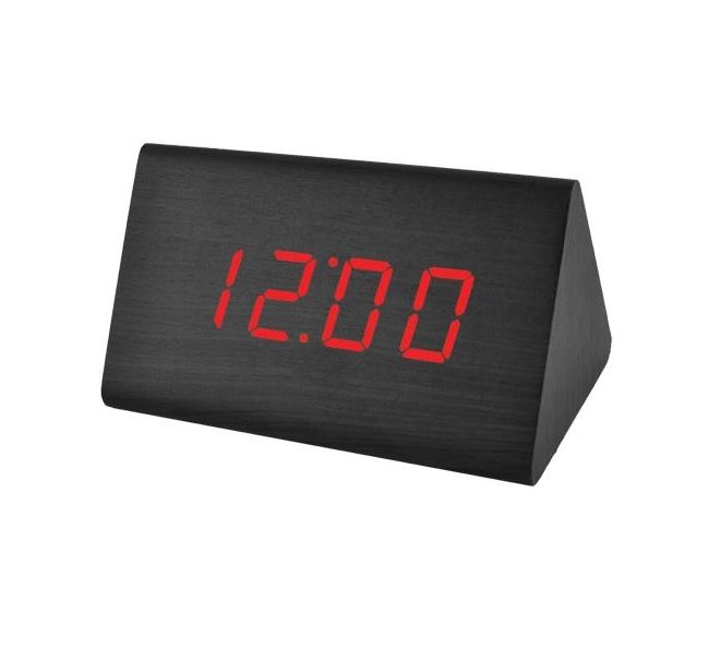 VST 868-1 Годинник мережевий, темне дерево з червоною підсвіткою (USB)