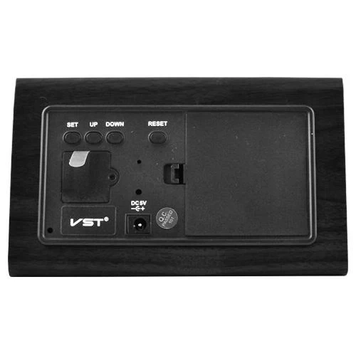 VST 868-1 Годинник мережевий, темне дерево з червоною підсвіткою (USB) - Зображення 3
