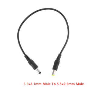 Кабель живлення завод 5.5x2.1/2.5mm, 5-24V/3A для роутера/терміналу/модема, 30СМ