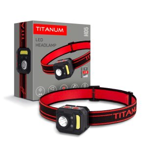 Ліхтар налобний акумуляторний TITANUM TLF-H05 100Lm 6500K