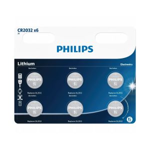 Батарейки літієві PHILIPS CR2032 3V 6 pc BLISTER CARD