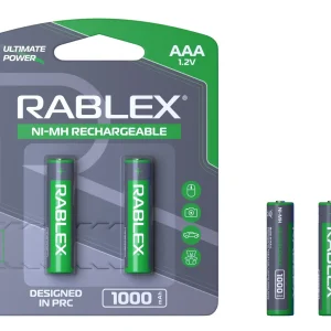 Акумулятори Rablex HR03/AAA 1.2V 1000 mAh NI-MH (2шт на блістері)
