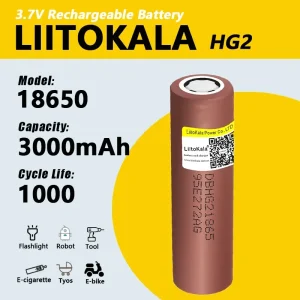 Акумулятор 18650 Li-Ion LiitoKala HG2 3.6 V 3000 mAh 20A (технічний)