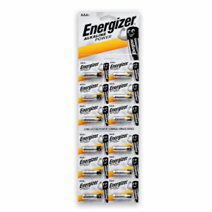 Батарейки Energizer AAA Alkaline 12 шт у плакат-блістері. Alkaline батарейки LR03 для пультів, мишок, іграшок та електроніки.