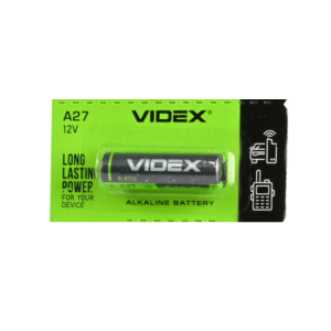 Батарейка лужна Videx Alkaline A27/27A 12V блістер 1 шт