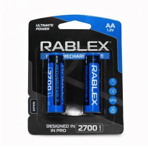 Акумулятори AA/HR6 Ni-MH Rablex 1.2V 2700mAh блістер 2 шт