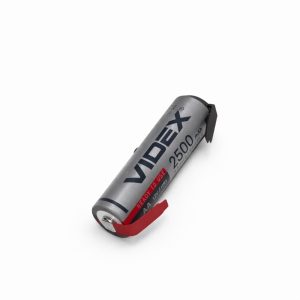 Акумулятор AA (HR6) Ni-MH Videx 1.2V 2500 mAh з пелюстками для пайки