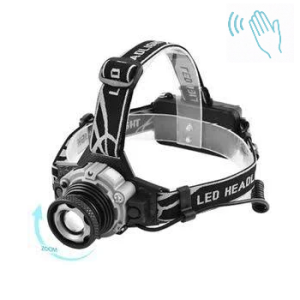 Ліхтар налобний із датчиком руху Police/Bailong W002-XPE, 2×18650, microUSB, zoom