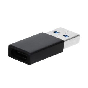 Перехідник USB 3.0 Type-A (штекер) на USB Type-C (гніздо), чорний