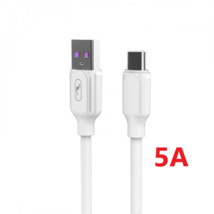 Кабель USB-A Type-C SkyDolphin S56T 5A 1 м для заряджання та передачі даних