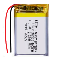 Акумулятор Li-Pol LITER 602535 3.7V 600 mAh з контролером заряду (35×25×6 мм)