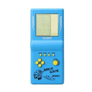 Портативна ігрова консоль Tetris Brick Game з дисплеєм 3,5”, 2×AA, синя