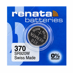Батарейка срібно-цинкова Renata 370 (SR920W, SR69, 371) 1.55V