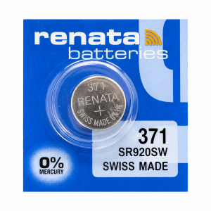 Батарейка срібно-цинкова Renata 371 (SR920SW, SR69) 1.55V