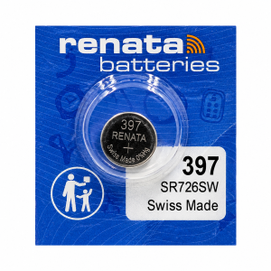 Батарейка срібно-цинкова Renata 397 (SR726SW, SR59) 1.55V