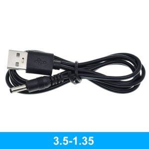Кабель живлення DC 5 V USB на 5 V 3.5x1.5mm, 1 М, чорний