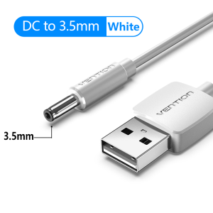 Кабель живлення Vention DC 5 V USB на 5 V 3.5x1.5mm, 1.5 М, білий