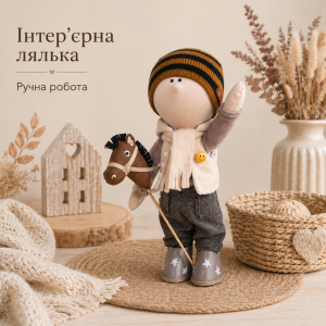 Лялька інтер'єрна "Хлопчик" (ручна робота)