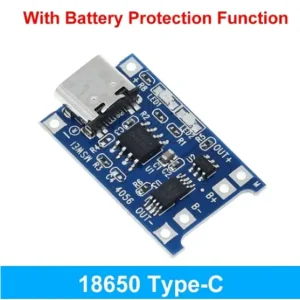 Модуль зарядки Li-ion 18650 TP4056 Type-C (1A) з платою захисту 3A