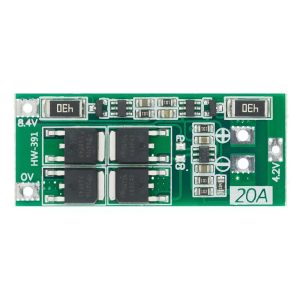 Плата захисту BMS 2S 20A з балансуванням для Li-ion акумуляторів 7.4–8.4V