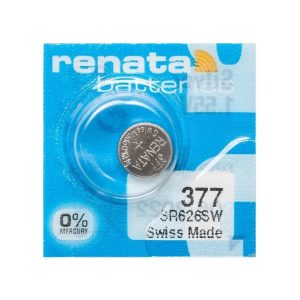 Батарейка срібно-цинкова RENATA 377 (SR626SW, SR626, SR66) 1.55V