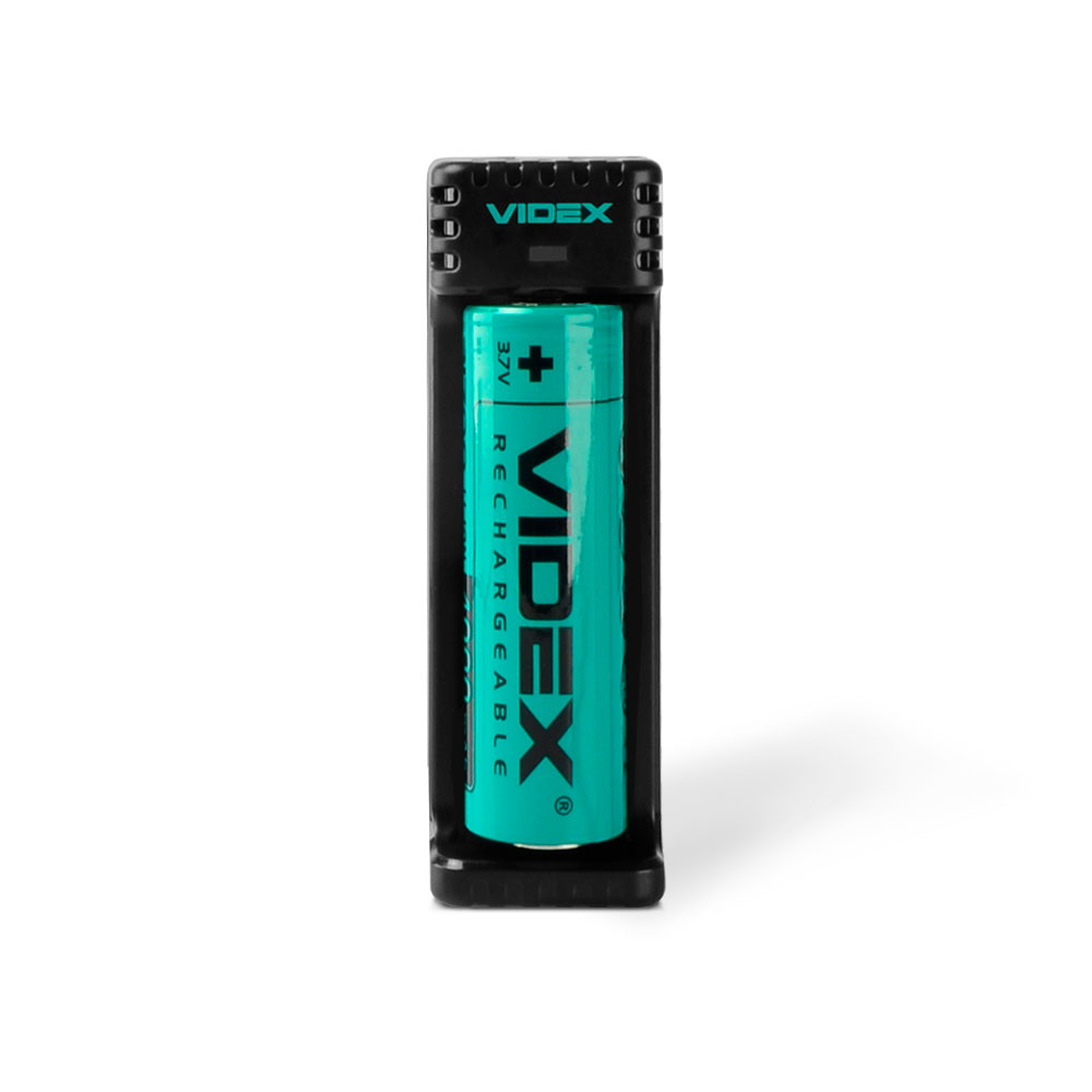 Зарядний пристрій універсальний Videx VCH-U101, 1 слот, Li-ion / Ni-MH / Ni-Cd, 18650 / AA / AAA, Micro USB - Зображення 3