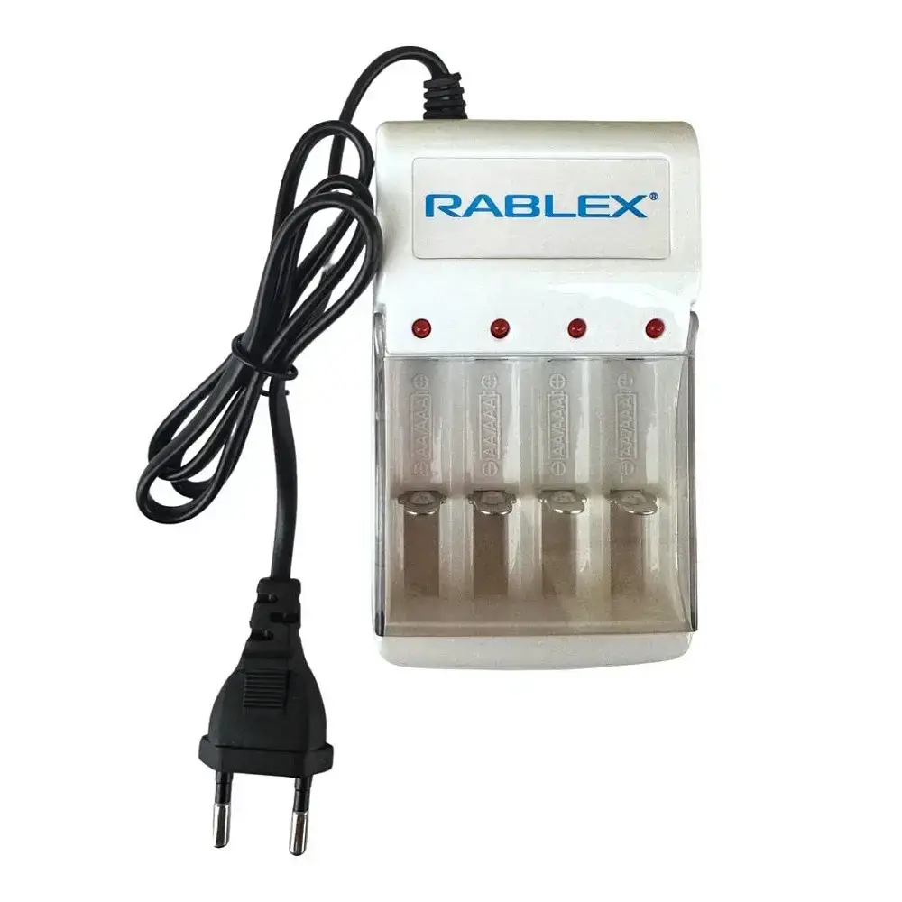 Зарядний пристрій Rablex RB415, 4 слоти, AA / AAA, Ni-MH / Ni-Cd, мережевий