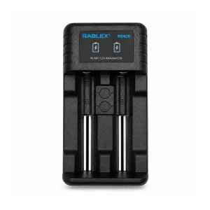 Зарядний пристрій Rablex RB420, 2 слоти, AA / AAA / C / D, Ni-MH / Ni-Cd, USB Type-C