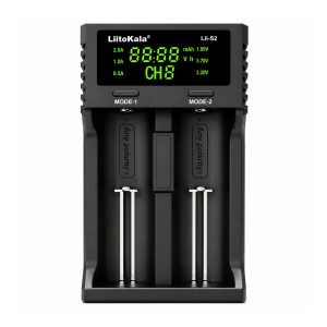 Зарядний пристрій універсальний LiitoKala Lii-S2, 2 канали, Li-ion / LiFePO4 / Ni-MH / Ni-Cd, USB 5V