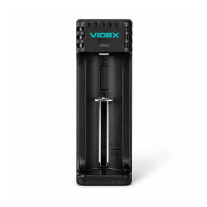 Зарядний пристрій універсальний Videx VCH-U101, 1 слот, Li-ion / Ni-MH / Ni-Cd, 18650 / AA / AAA, Micro USB
