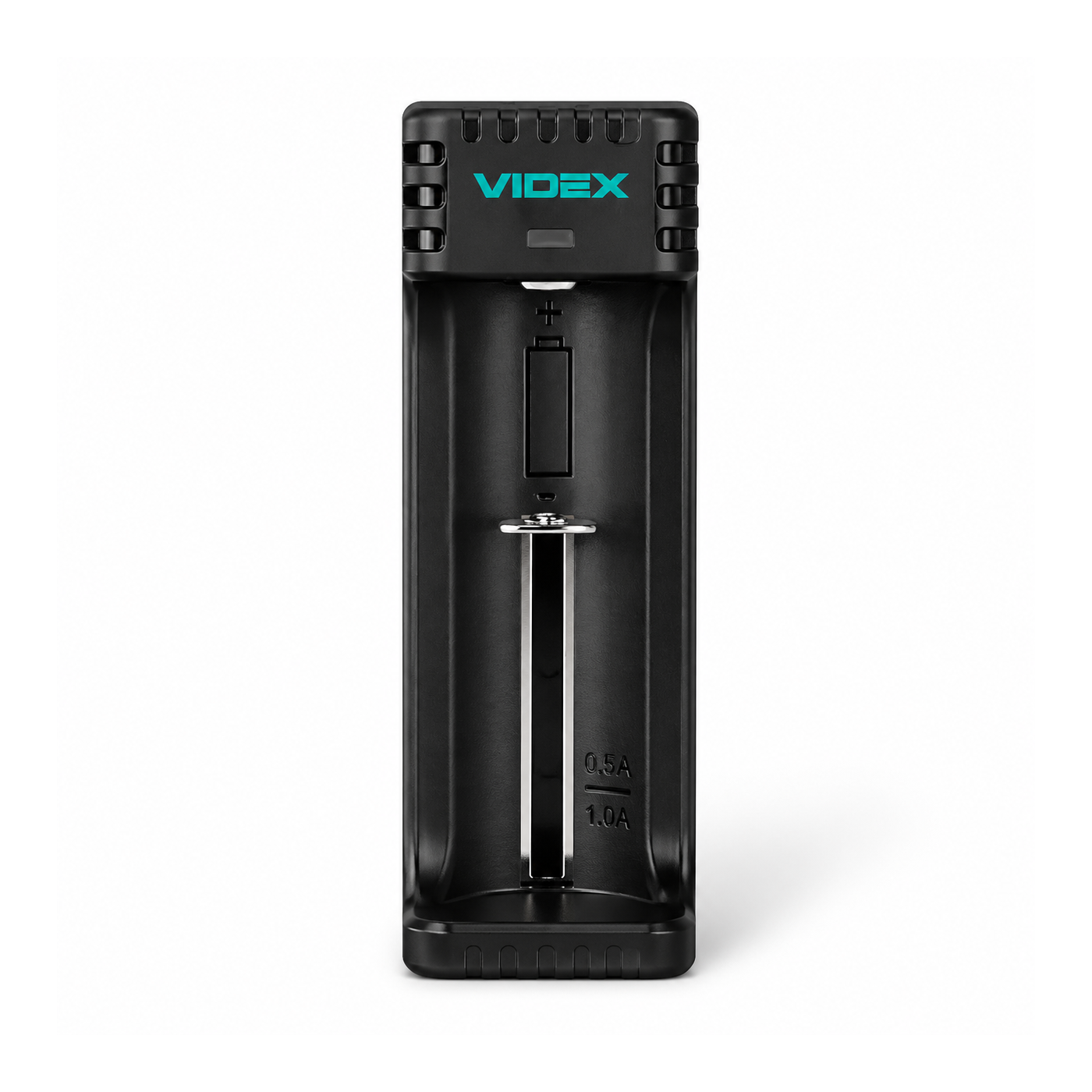 Зарядний пристрій універсальний Videx VCH-U101, 1 слот, Li-ion / Ni-MH / Ni-Cd, 18650 / AA / AAA, Micro USB
