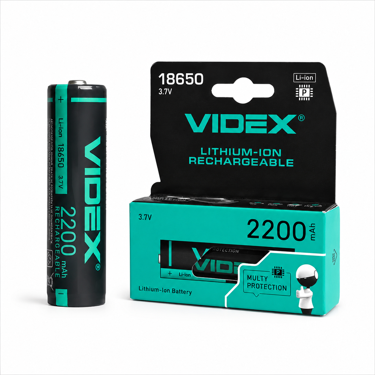 videx 18650 2200mah із захистом