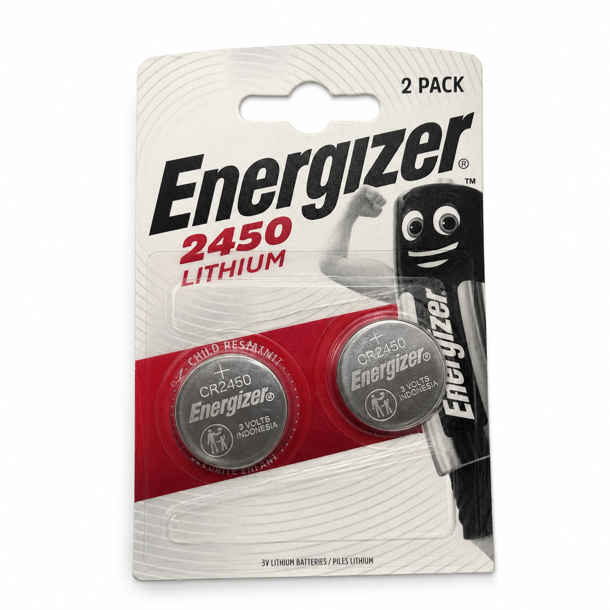 Батарейки літієві Energizer Lithium CR2450 3V блістер 2 шт