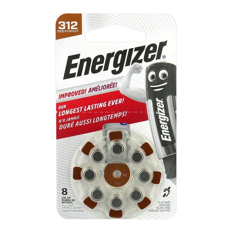 Батарейки повітряно-цинкові Energizer ZA312 (PR41) 1.45V блістер 8 шт