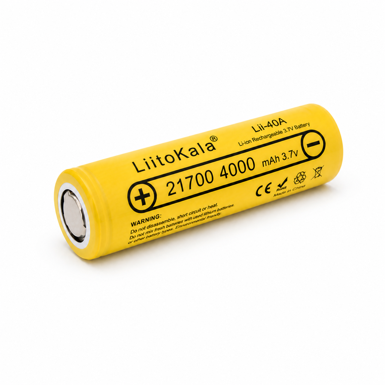 Акумулятор 21700 Li-ion LiitoKala LI-40A 3.7 V 4000 mAh 15 A (технічний)